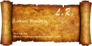 Lakos Renáta névjegykártya