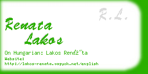 renata lakos business card